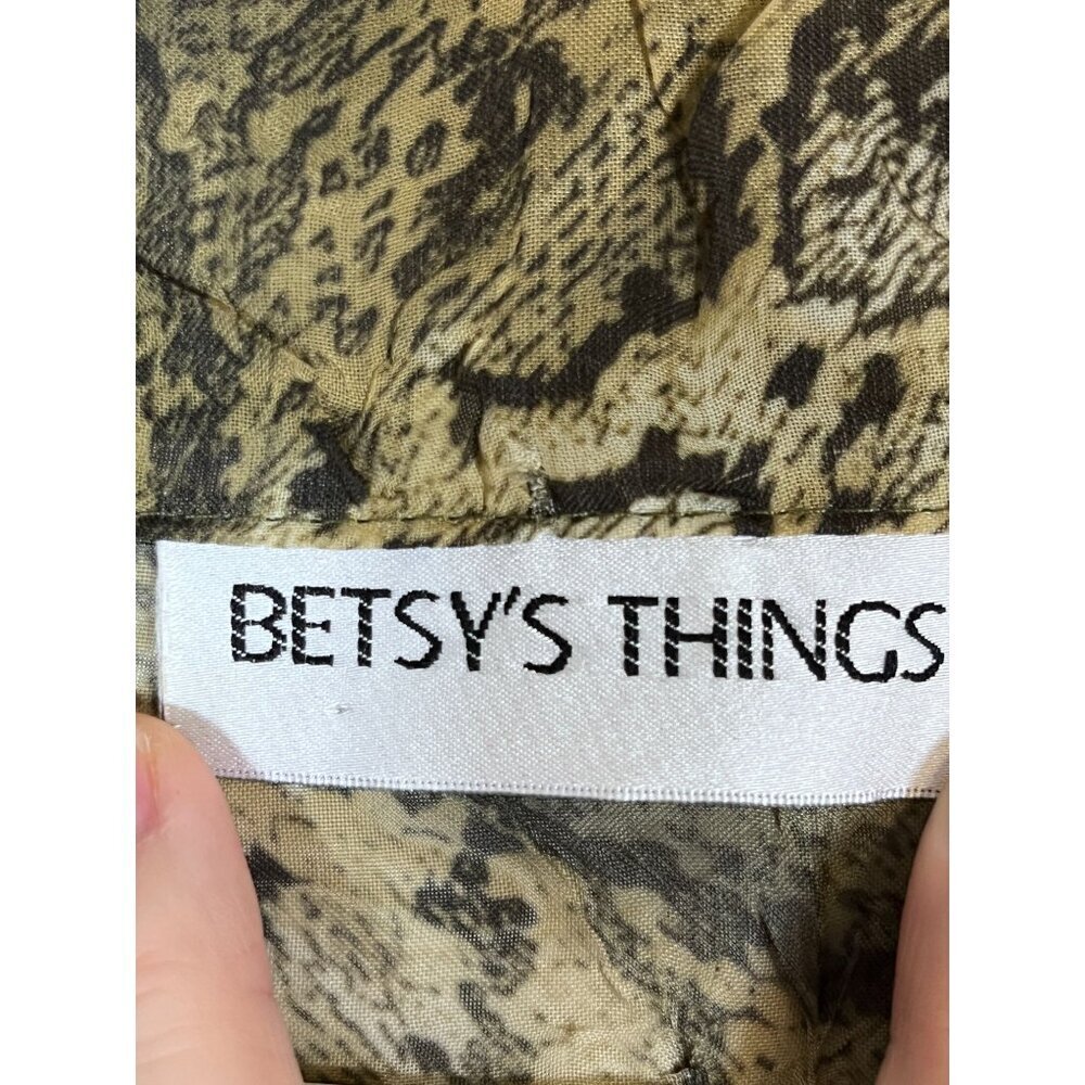 Betsys Things Sheer Animal Print Snakeskin 2X Green Exotic Jungle Safari Chic - Picture 2 of 11